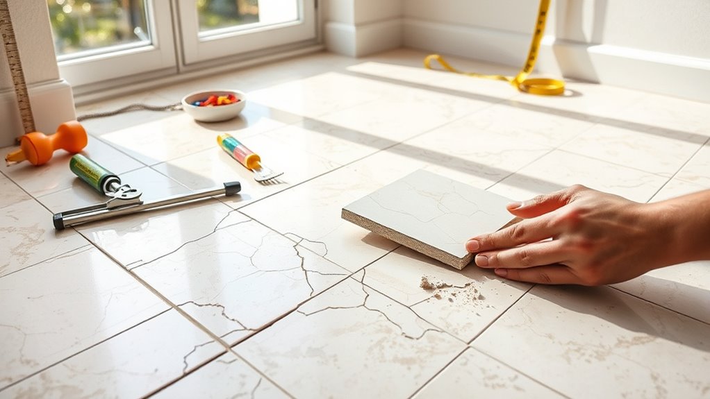 repairing floor tiles easily