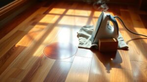 repairing hardwood floor dents