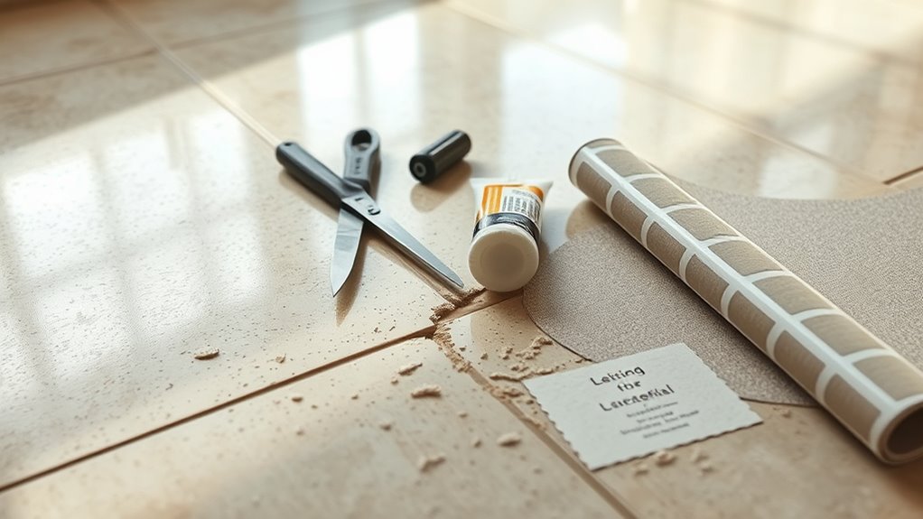 repairing linoleum floor damage