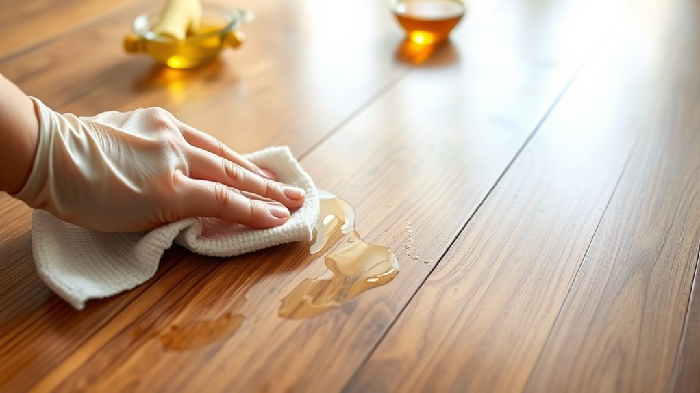 restore wooden floor stains