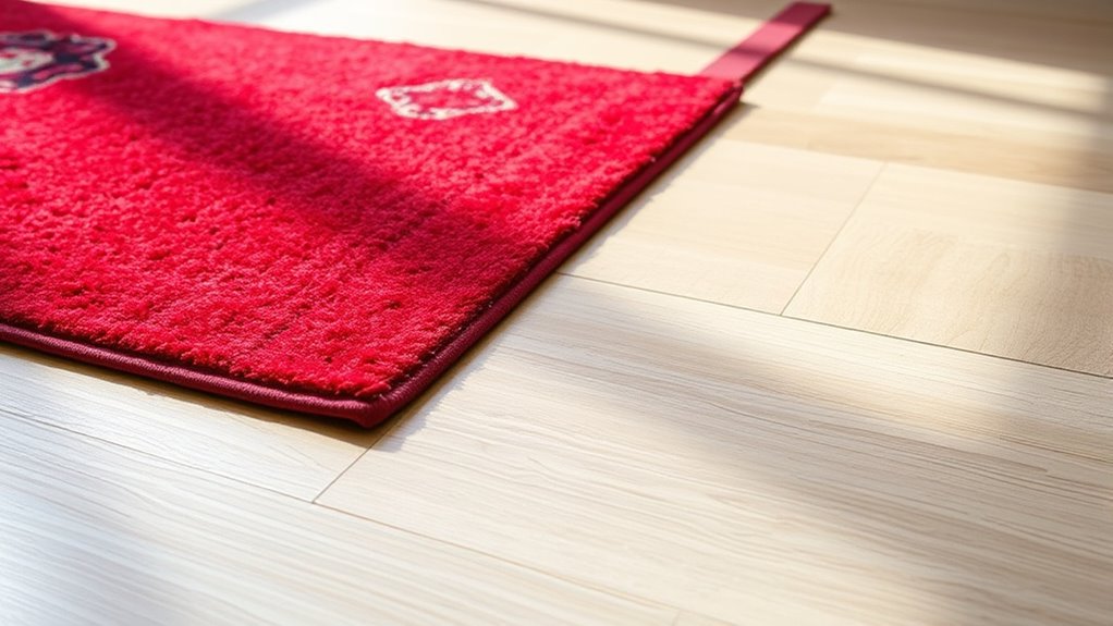 rug backing discoloration risks