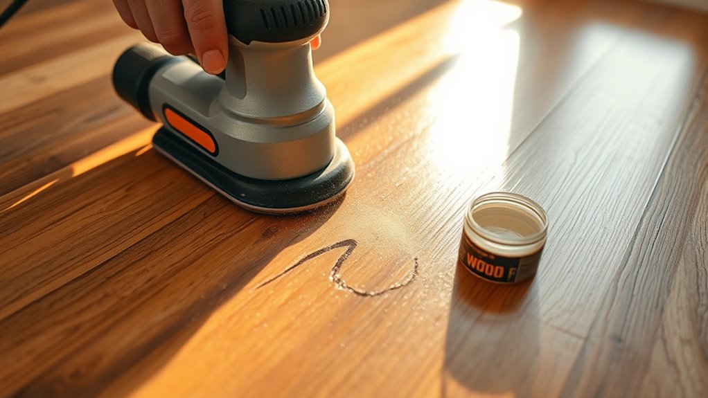 sanding cleaning applying finish