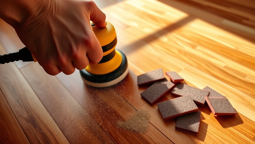 sanding for smooth finish
