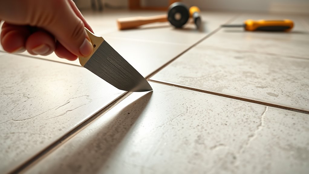 score grout lines carefully