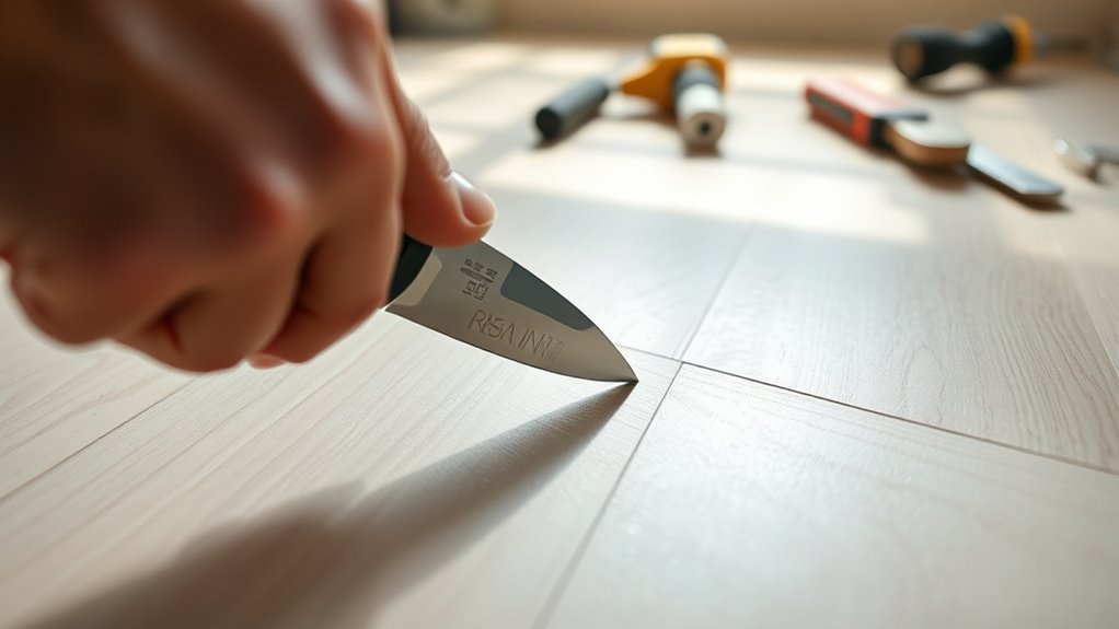 score laminate flooring safely