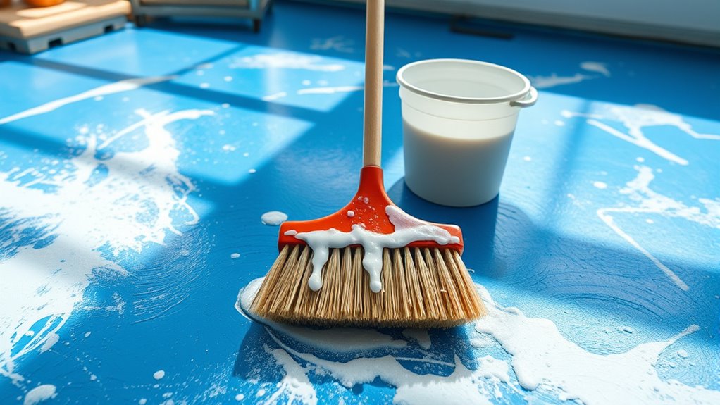 scrub paint stains thoroughly