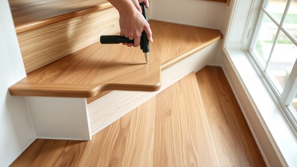 secure and finish staircase