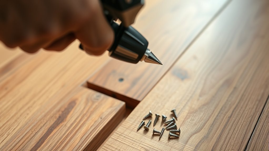 secure floorboards with screws