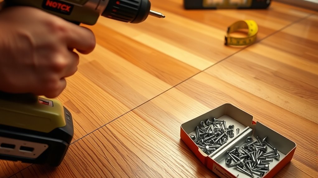 secure subfloor with screws