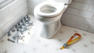 secure toilet to floor