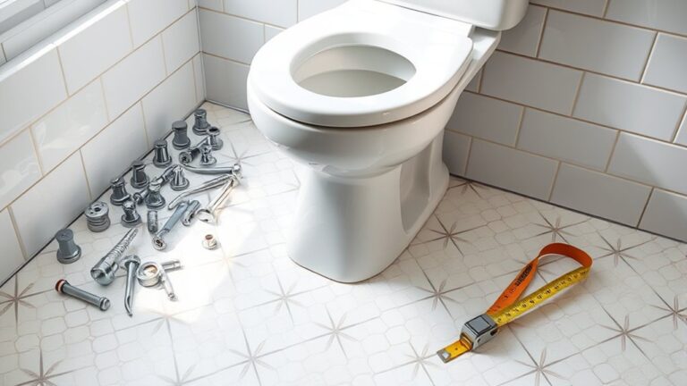 secure toilet to floor