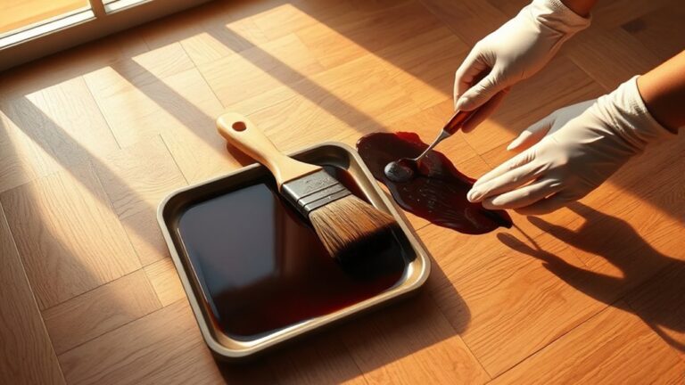 staining a floor easily