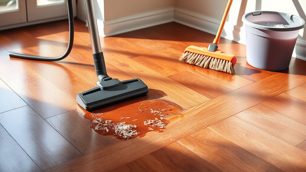 sweep and vacuum diligently