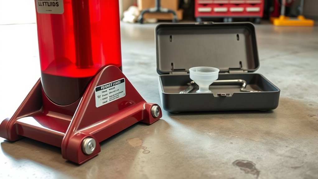 test and refill hydraulic fluid