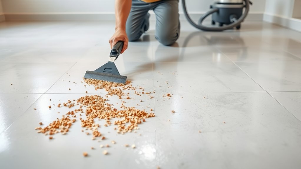 thorough concrete floor preparation