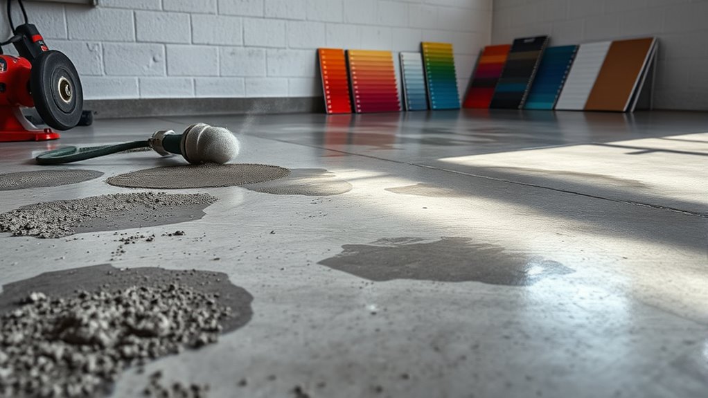 thorough garage floor preparation