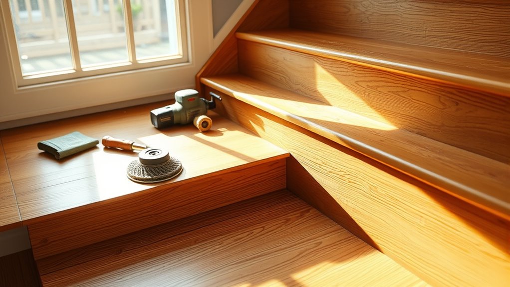 thorough stair surface preparation