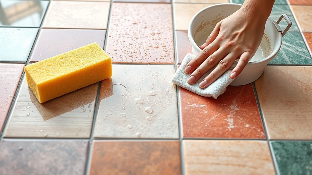 thorough tile surface preparation