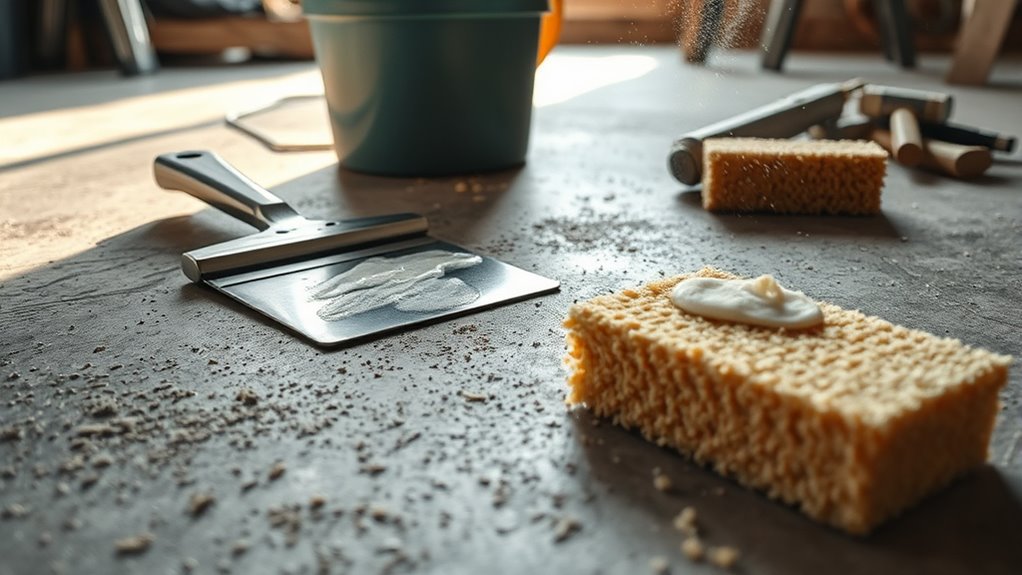 thoroughly clean concrete surface