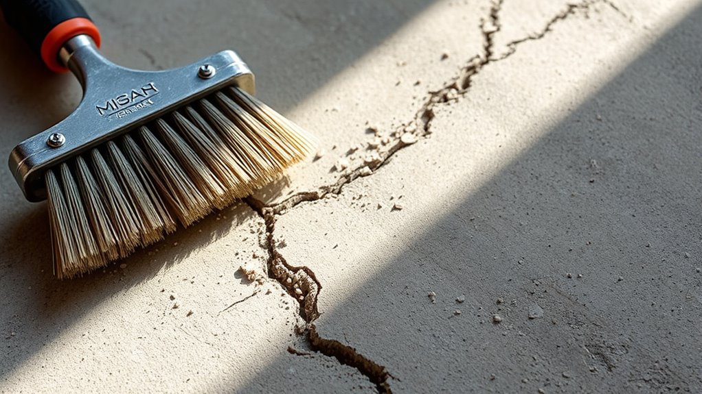 thoroughly clean crack surfaces
