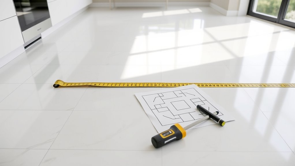 tile layout measurement strategy
