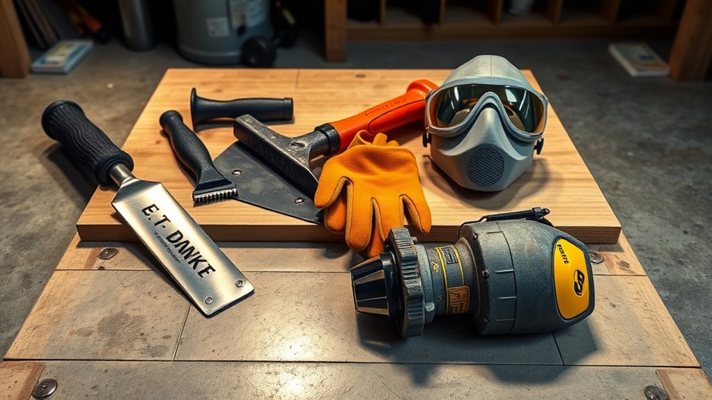 tile removal safety gear