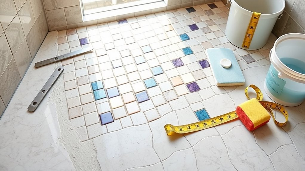 tile shower floor installation