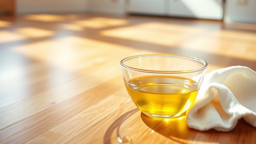 vinegar and olive oil solution