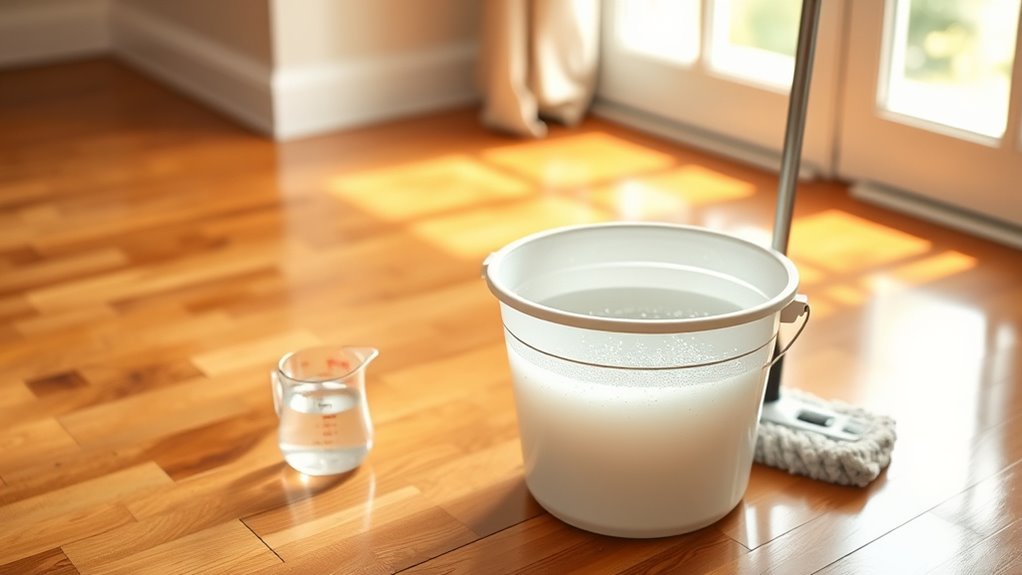 vinegar and water mixture