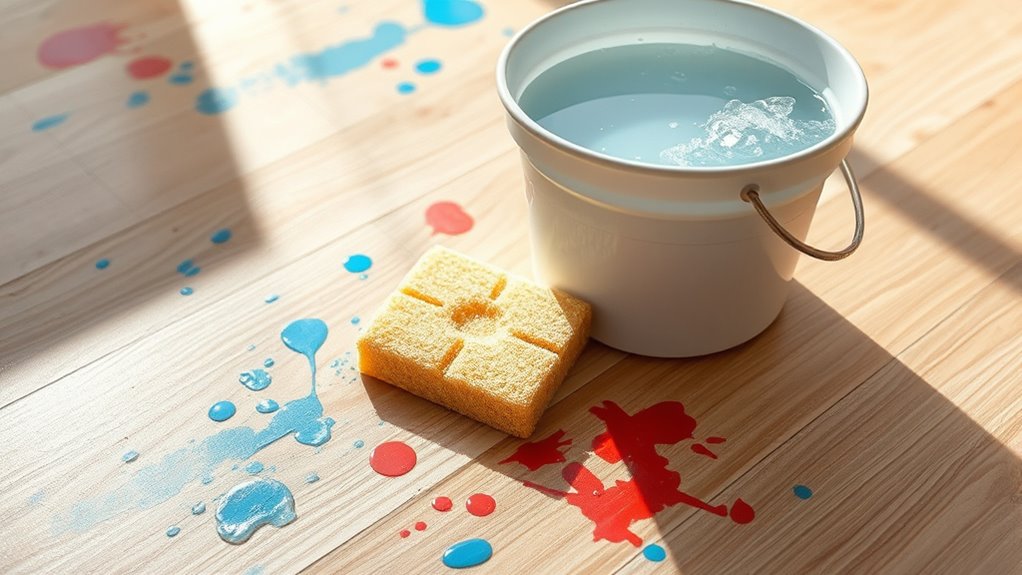 warm soapy water cleanup