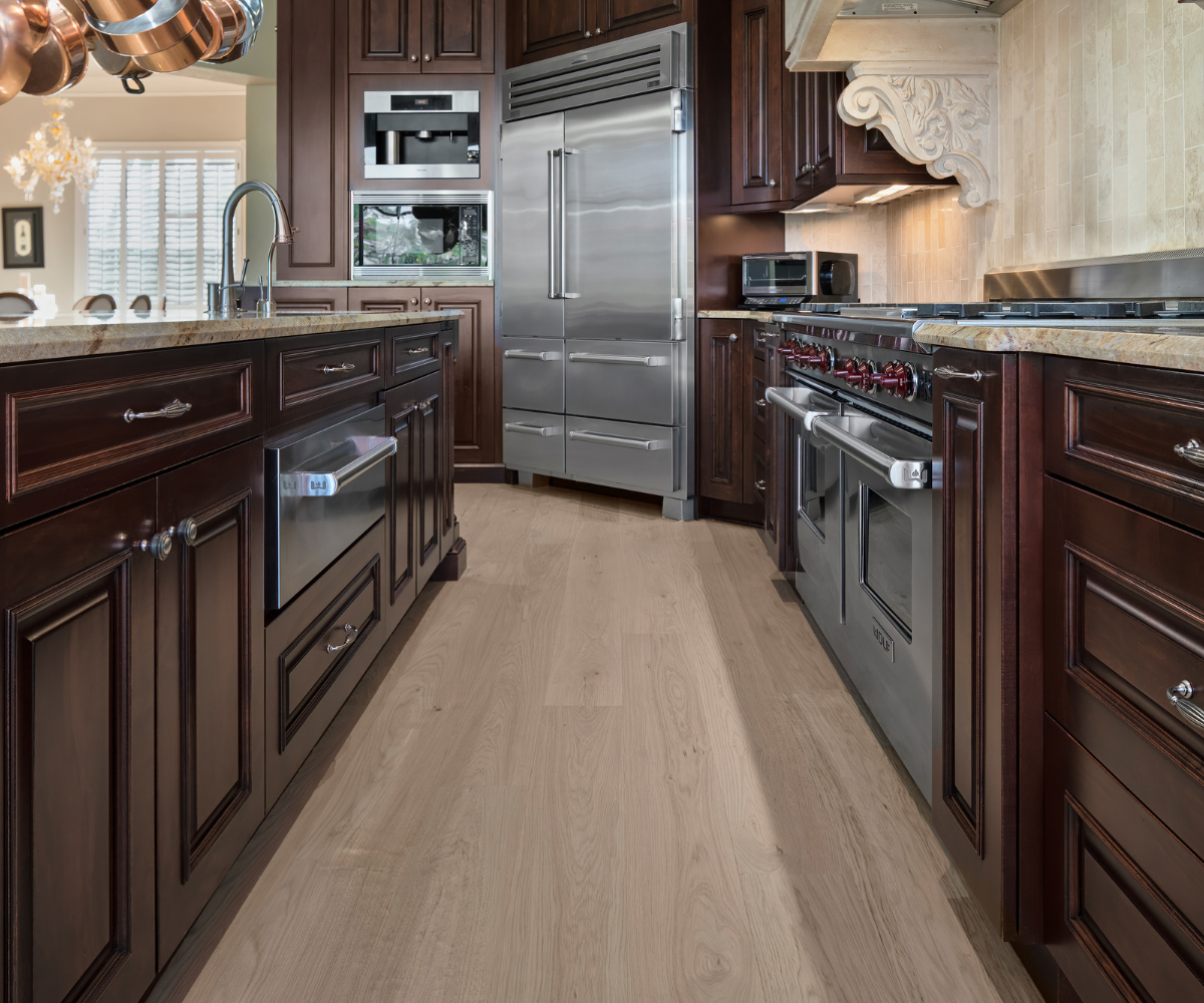 What Color Wood Floor With Dark Cabinets