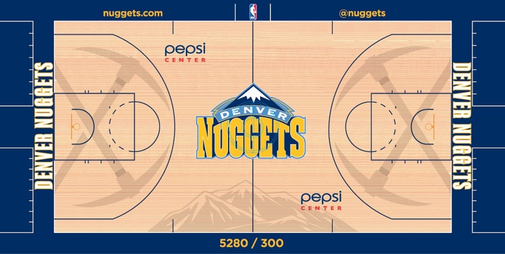 What is 5280 on Denver Nuggets Floor