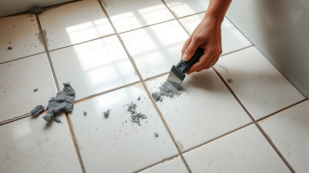 careful grout removal techniques