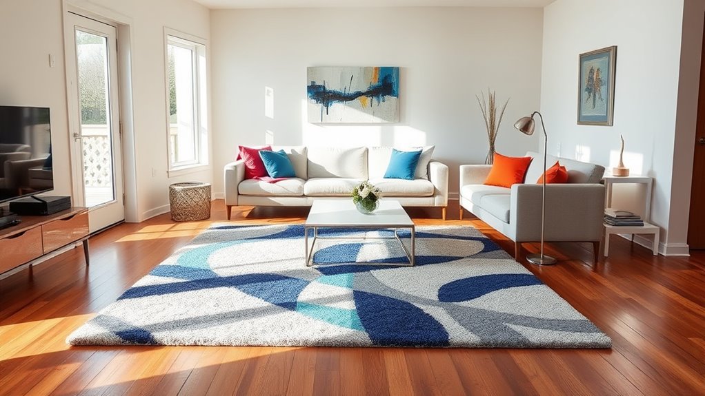 contemporary rugs enhance aesthetics