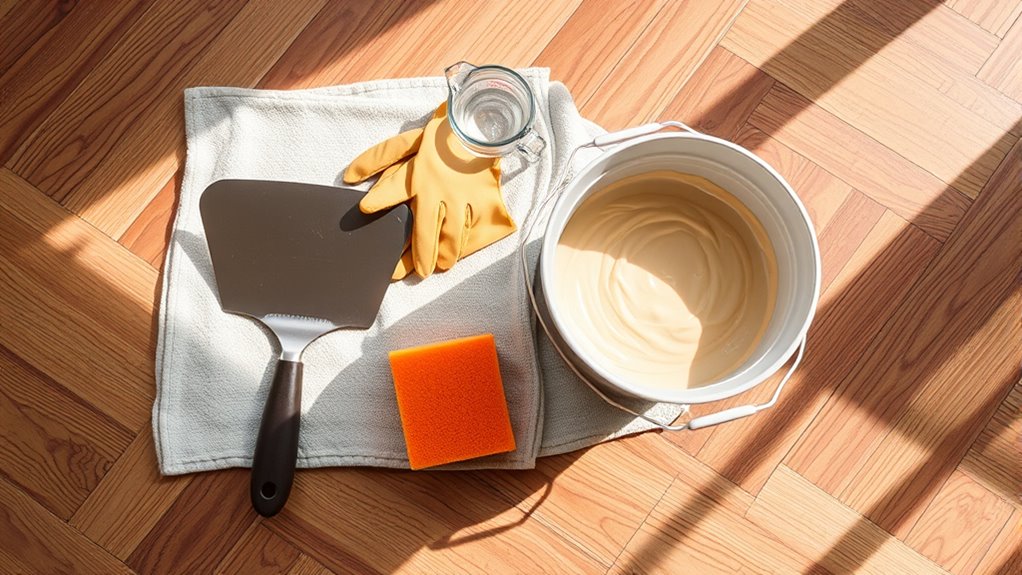 gather tools for grout repair