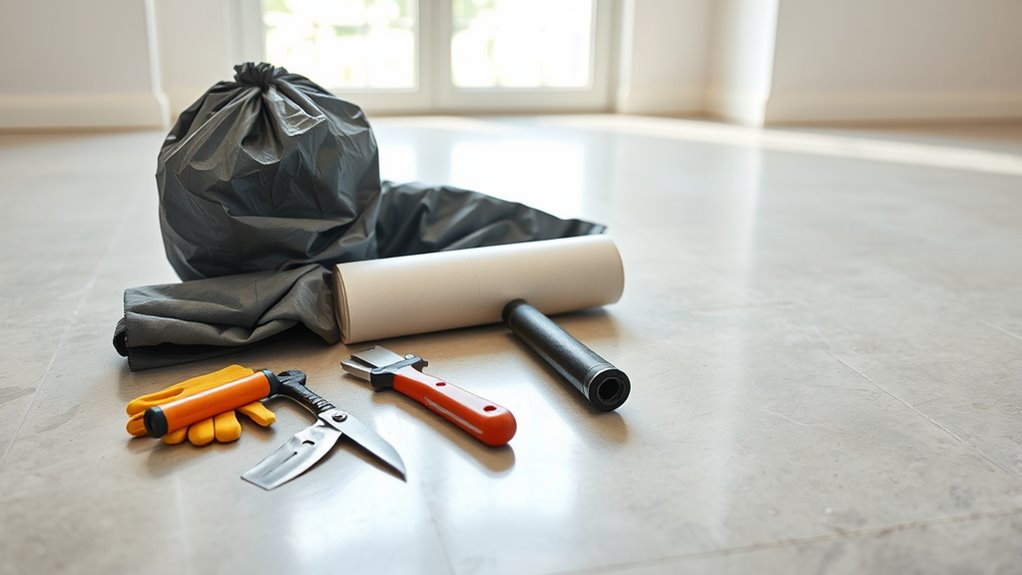 gather tools prepare area