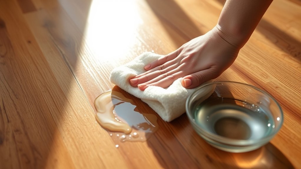 gently scrub and dry