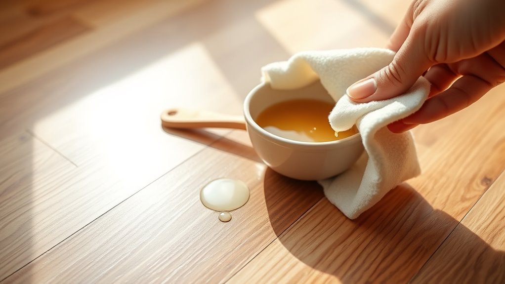homemade cleaning solution application