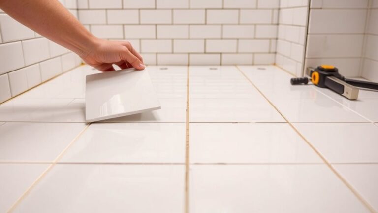 install shower floor tiles