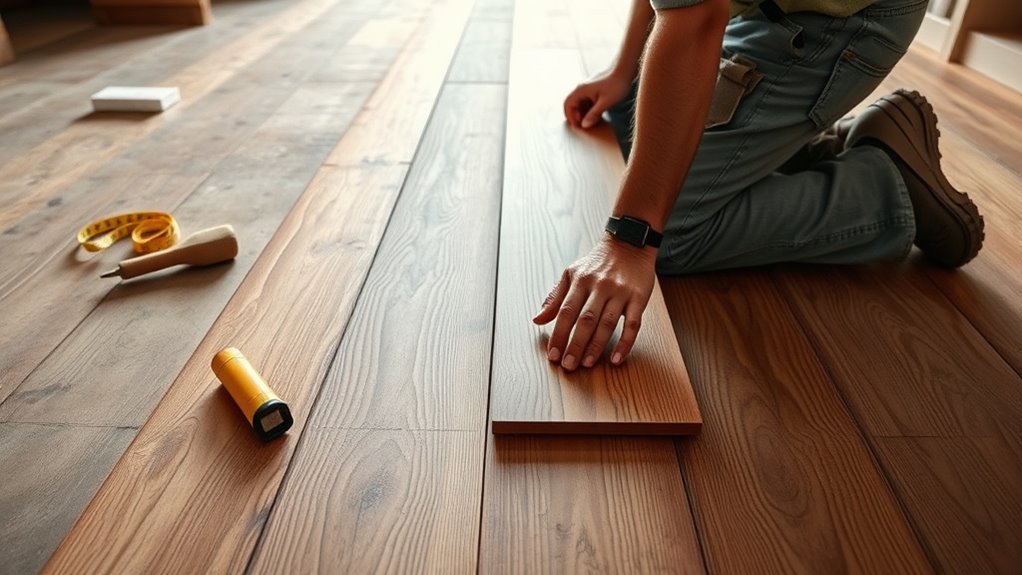 lay and secure flooring