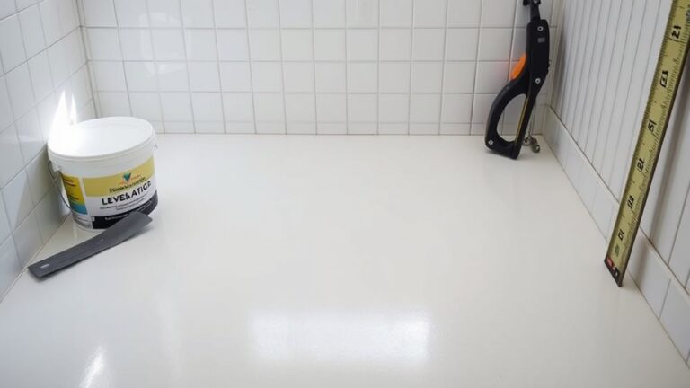 leveling a bathroom floor