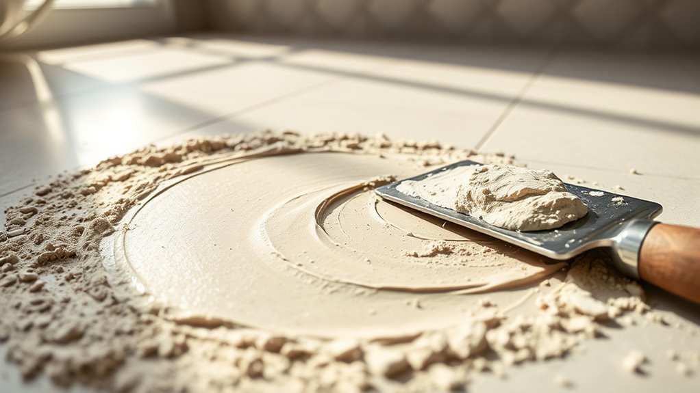 mix and apply thinset mortar