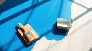 painting a wooden floor