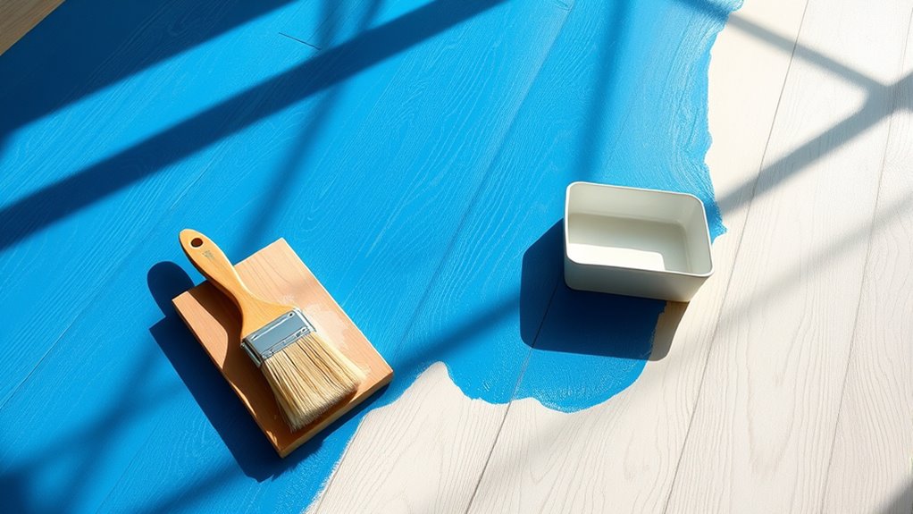 painting a wooden floor