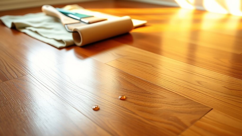 polyurethane hardwood floor application