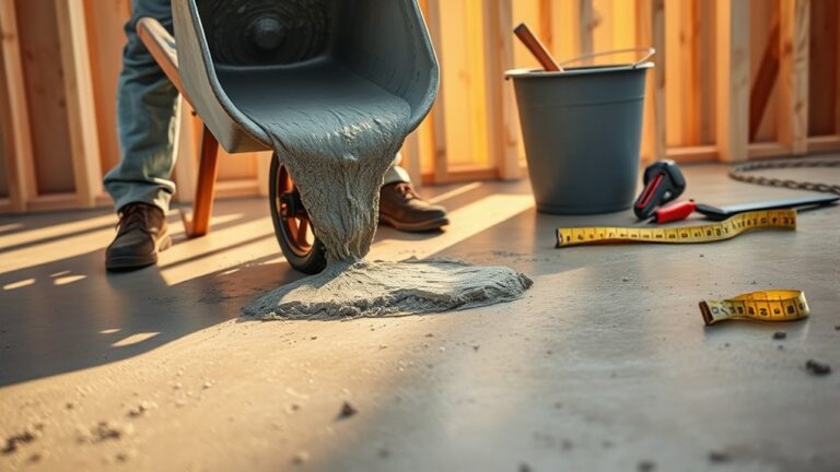 pouring a concrete floor