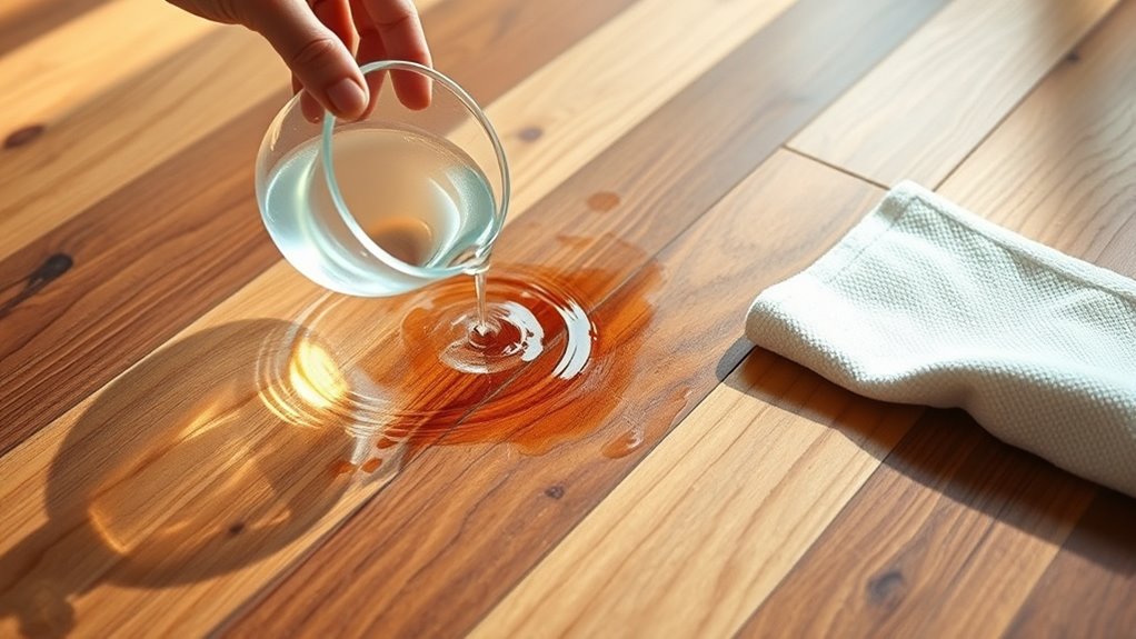 prepare hardwood floor safely