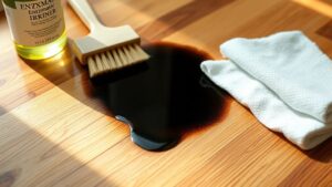 remove black urine stains