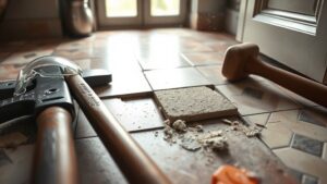 remove floor tiles easily