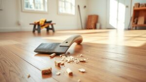 remove glued wood flooring
